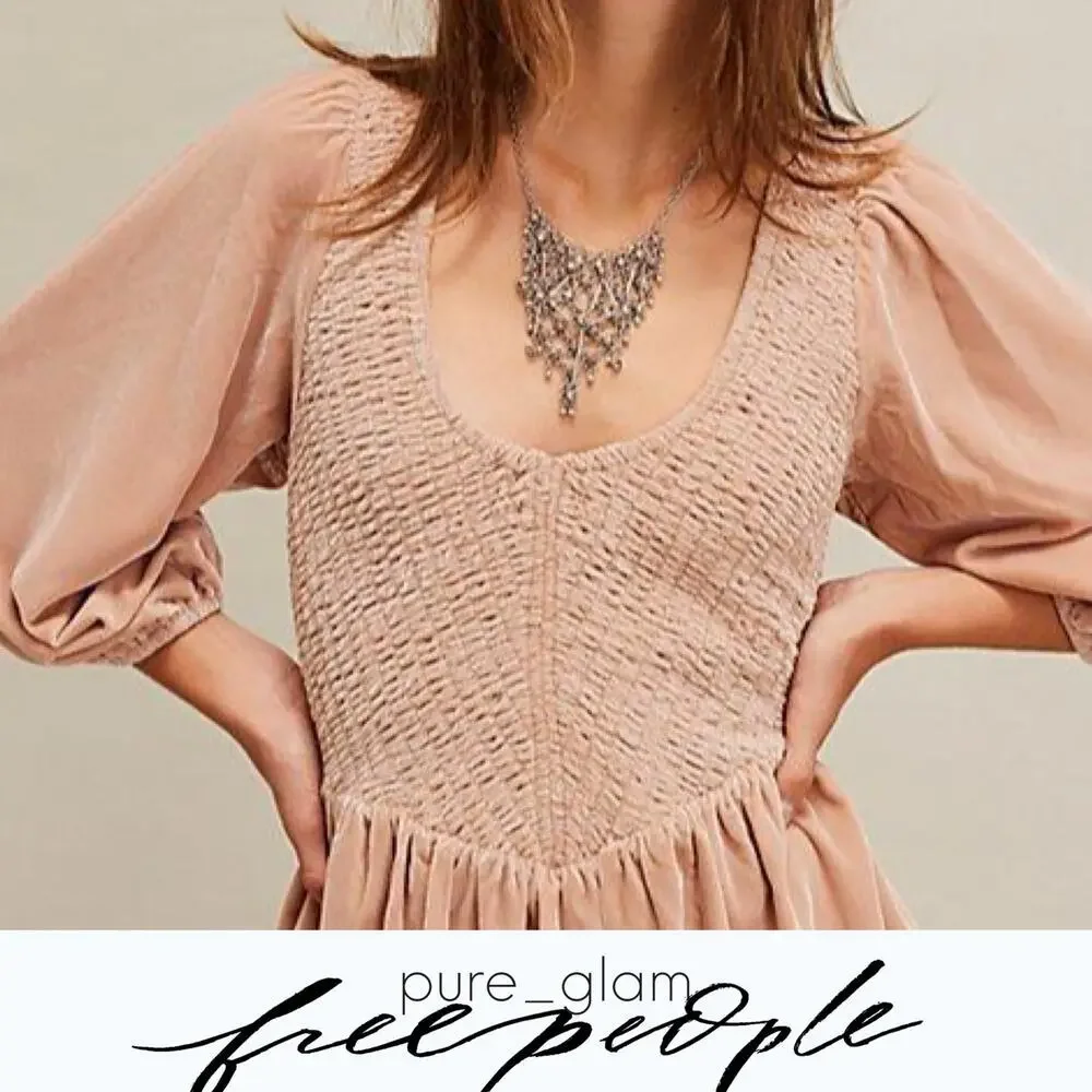Free People velvet mini dress